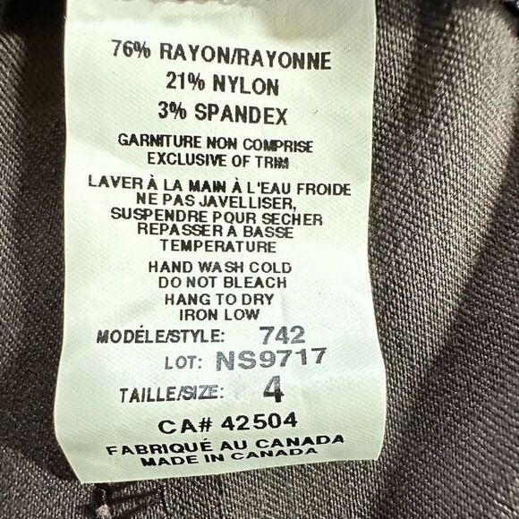 LISETTE L PANT-ALON Women's High Waist Cropped Capri Trouser Pants Gray Size 4 - Picture 8 of 8